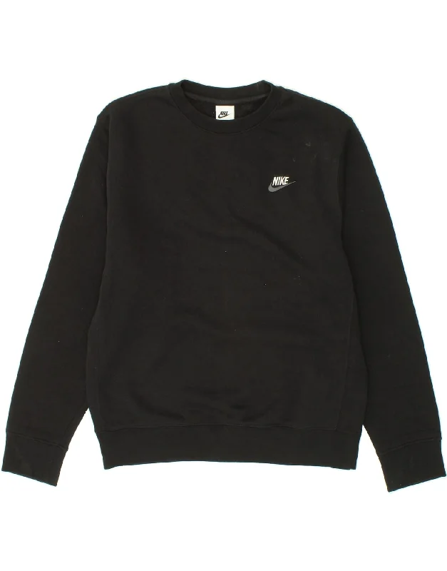 NIKE Mens Sweatshirt Jumper Small Black Cotton Hoodie with Batwing Sleeves Loose Dramatic NIKE Mens Sweatshirt Jumper Small Black Cotton Hoodie with Batwing Sleeves Loose Dramatic