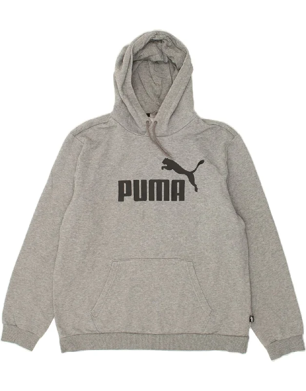 PUMA Mens Graphic Hoodie Jumper Large Grey Cotton Hoodie with Lace Feminine Delicate PUMA Mens Graphic Hoodie Jumper Large Grey Cotton Hoodie with Lace Feminine Delicate