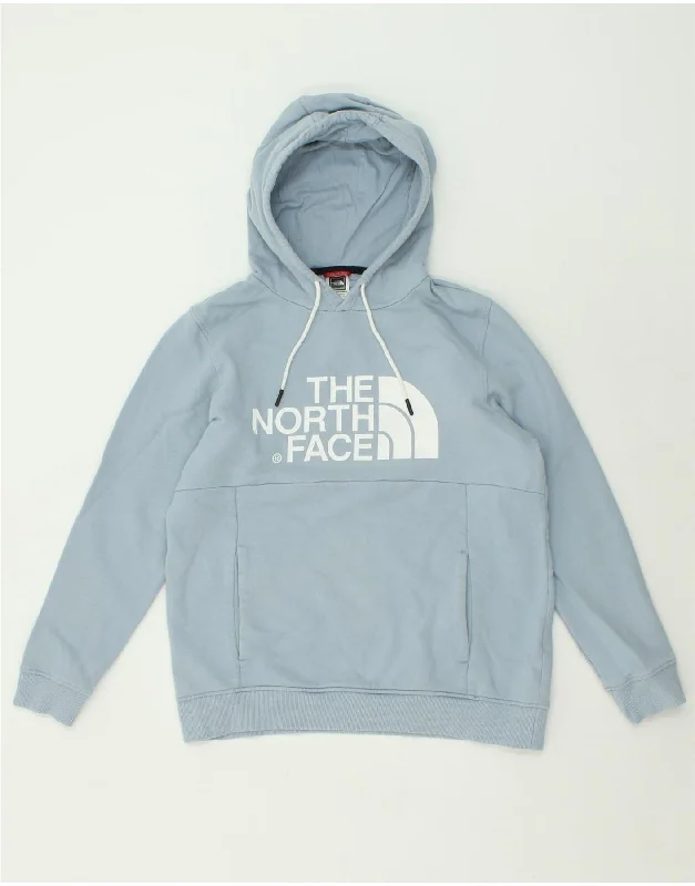 THE NORTH FACE Womens Graphic Hoodie Jumper UK 14 Medium Blue Cotton Hoodie with Typography Text Message THE NORTH FACE Womens Graphic Hoodie Jumper UK 14 Medium Blue Cotton Hoodie with Typography Text Message