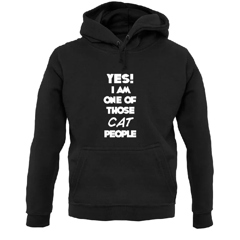 Yes! I Am One Of Those Cat People Unisex Hoodie Hoodie with Mock Neck Collared Structured Yes! I Am One Of Those Cat People Unisex Hoodie Hoodie with Mock Neck Collared Structured