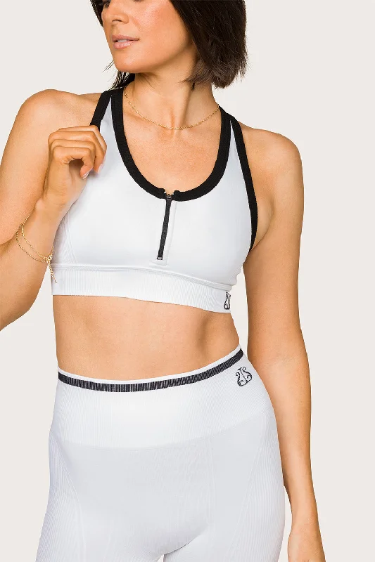 Barre Zip Bra Comfortable Lace Bra