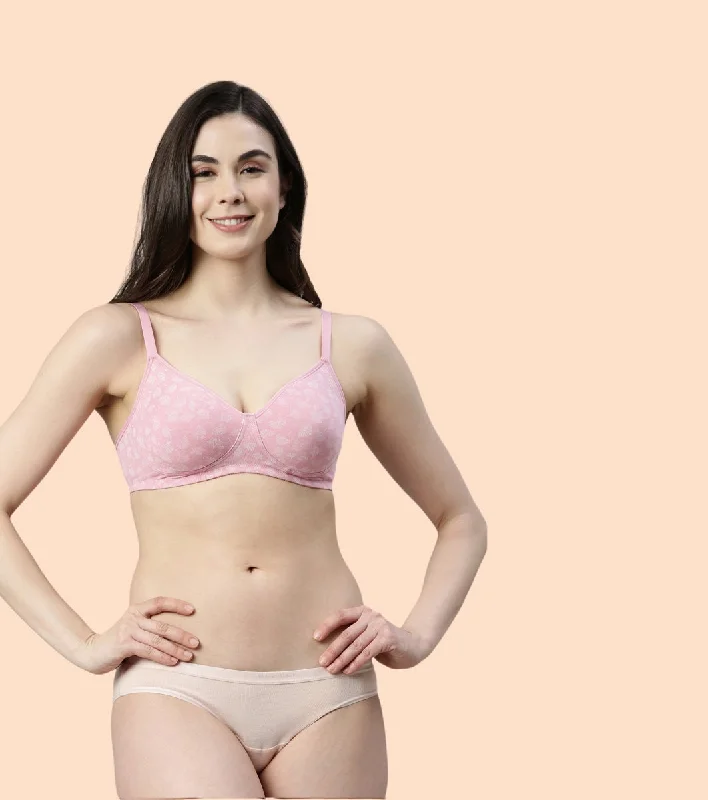 Enamor Fab-Cool A042 Side Support Shaper Stretch Cotton Everyday Bra for Women- High Coverage, Non Padded and Wirefree - Ginkoscattered Print Seamless Wireless Bra Enamor Fab-Cool A042 Side Support Shaper Stretch Cotton Everyday Bra for Women- High Coverage, Non Padded and Wirefree - Ginkoscattered Print Seamless Wireless Bra