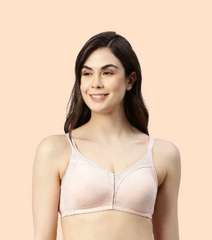 Enamor Fab-Cool AB75 M-frame Jiggle Control Full Support Stretch Cotton Bra for Women- Full Coverage, Non Padded and Wirefree - Pearl Soft Mesh Bra Enamor Fab-Cool AB75 M-frame Jiggle Control Full Support Stretch Cotton Bra for Women- Full Coverage, Non Padded and Wirefree - Pearl Soft Mesh Bra