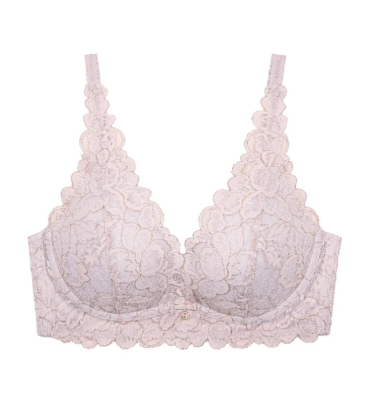 LUXE LACE NON-WIRED PUSH UP DEEP V BRA Cozy Sleep Bra