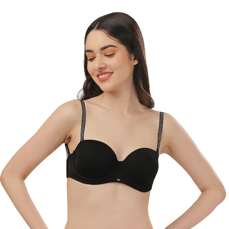 Medium Coverage Padded Underwired Multiway Transparent Back Bra FB-541 Comfortable Lace Bralette Medium Coverage Padded Underwired Multiway Transparent Back Bra FB-541 Comfortable Lace Bralette