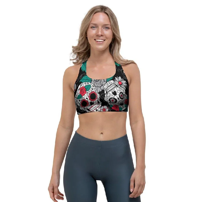 Sugar Skull Sports Bra Contour Bra Style