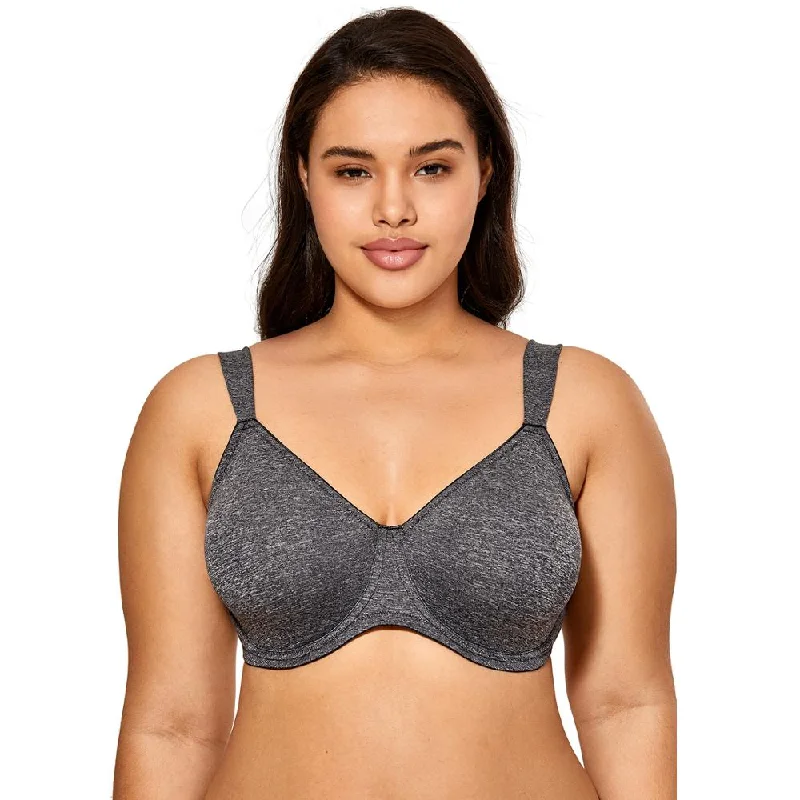 Tiana Smooth Unlined Underwire Minimizer Bra| C - F Cup | Charcoal Heater - Burgundy Feminine Lace Bra Tiana Smooth Unlined Underwire Minimizer Bra| C - F Cup | Charcoal Heater - Burgundy Feminine Lace Bra