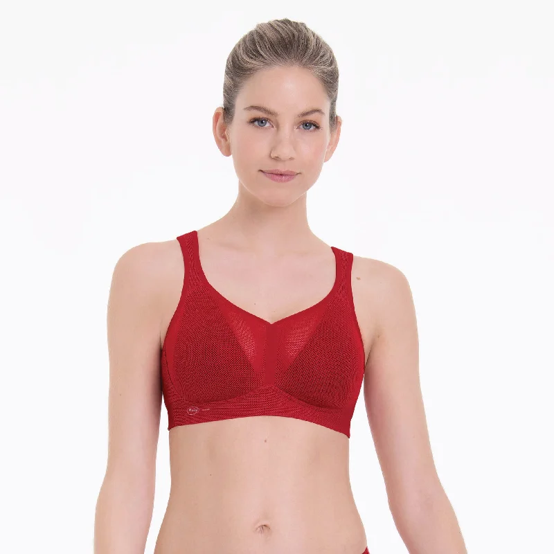 ANITA Air Control Sports Bra in Lipstick Red  (#5544) Sleek Sports Bra