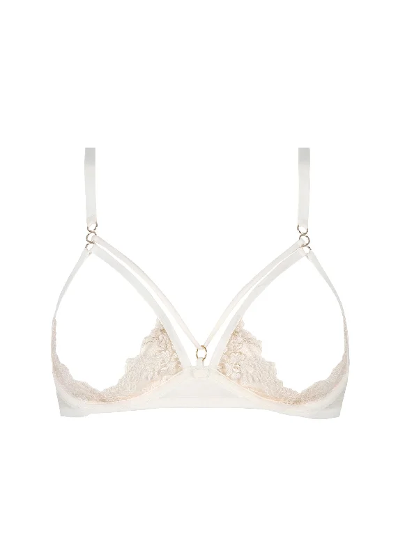 After Midnight Open Bra (Pearl) Push-Up Bralette Set