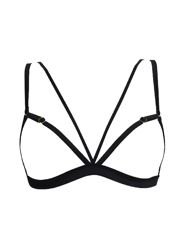 LINES Open Bra (Black) Full Support Bra