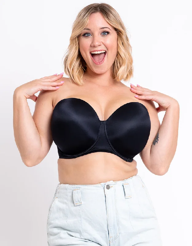 Curvy Kate Smoothie Moulded Strapless Multiway Bra Black Sports Support Bra