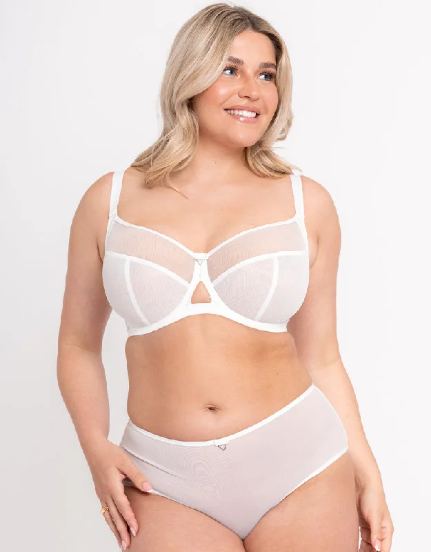 Curvy Kate Victory Side Support Balcony Bra White Chic Lace Underwear