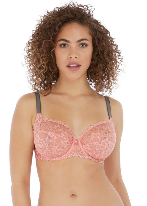 Freya Offbeat Underwire Side Support Bra, Rosehip | Rose Side Supporting Offbeat Bra Light Padded Bra