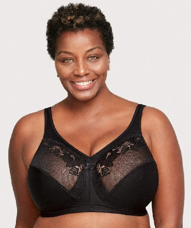 Glamorise Magiclift Minimizer Wire-Free Bra - Black Cozy Sleep Bra