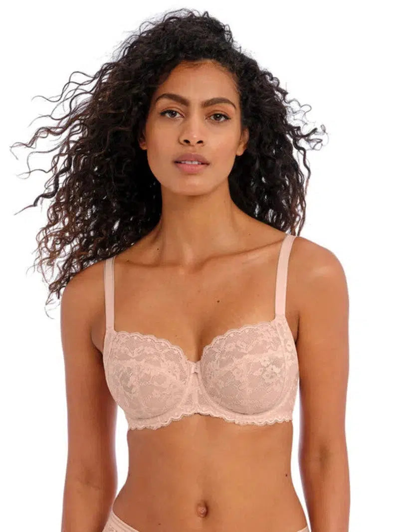 Natural Beige Offbeat Side Support Bra Minimalist Wireless Bra