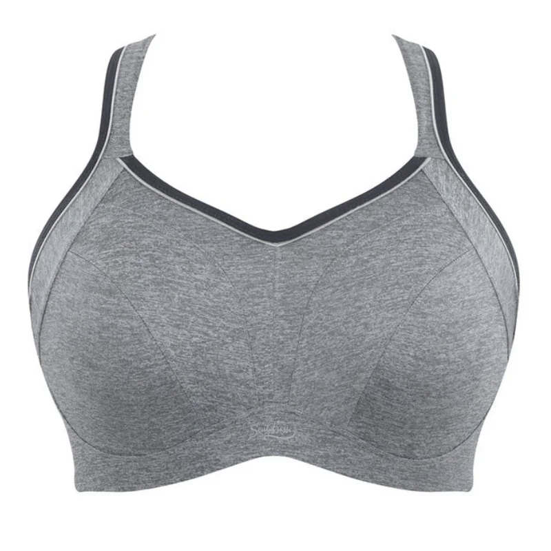 Panache Activate Sports Bra Charcoal Marl Soft Cup Bra