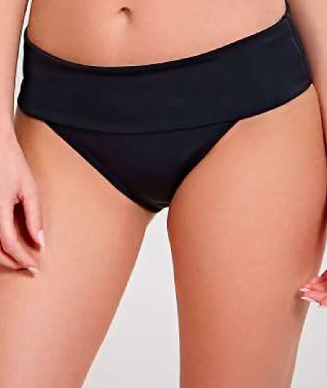 Panache Swimwear Anya Folded Top Pant - Black Floral Bikini Top