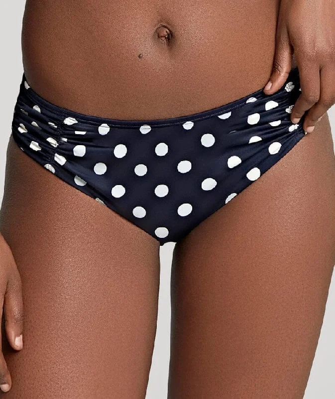 Panache Swimwear Anya Riva Spot Gather Pant Bikini - Navy/Vanilla Ruched Swimwear Set