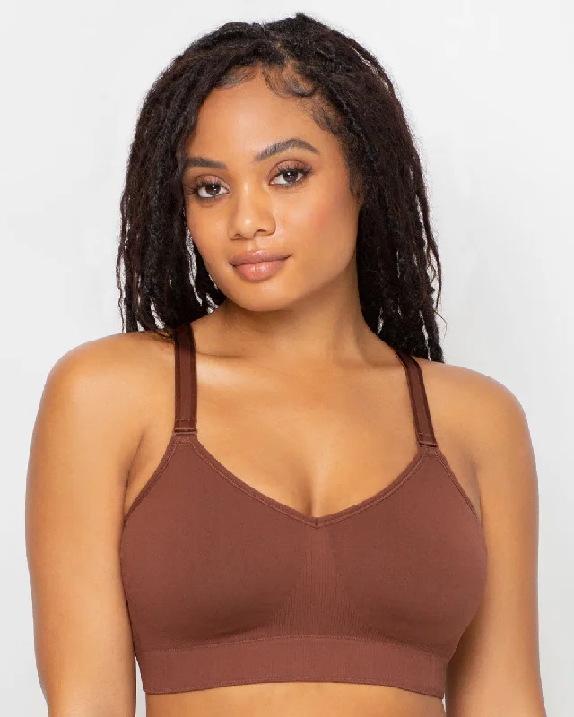 Smooth Seamless Comfort Wireless Bra - Chocolate Nude Cozy Wire-Free Bra