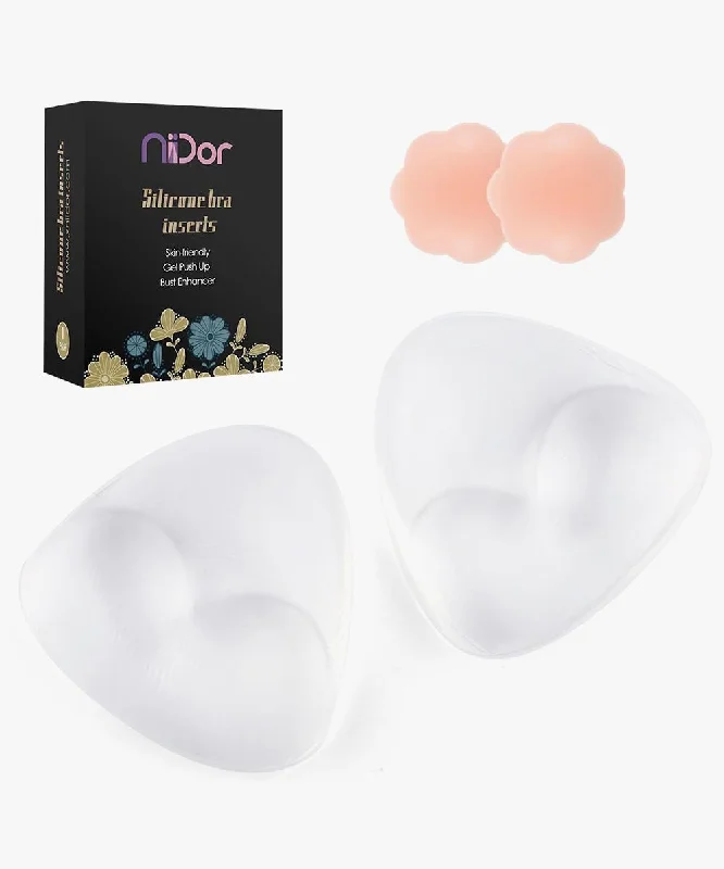 Triangle Shape Transparent Silicone Bra Pads Simple Wireless Bra