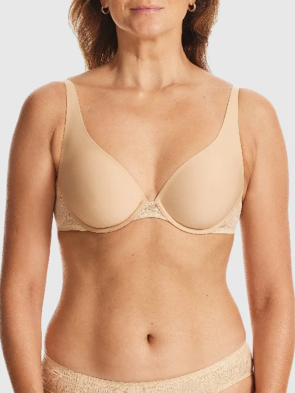 Weightless Underwire Plunge Bra - WL028 Elegant Silk Bra