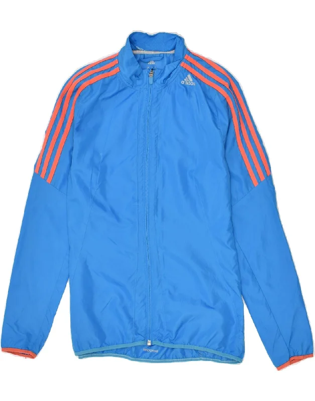 ADIDAS Womens Clima Proof Tracksuit Top Jacket UK 4/6 XS Blue Polyester Satin Fabric Silk Fabric Chiffon Fabric ADIDAS Womens Clima Proof Tracksuit Top Jacket UK 4/6 XS Blue Polyester Satin Fabric Silk Fabric Chiffon Fabric