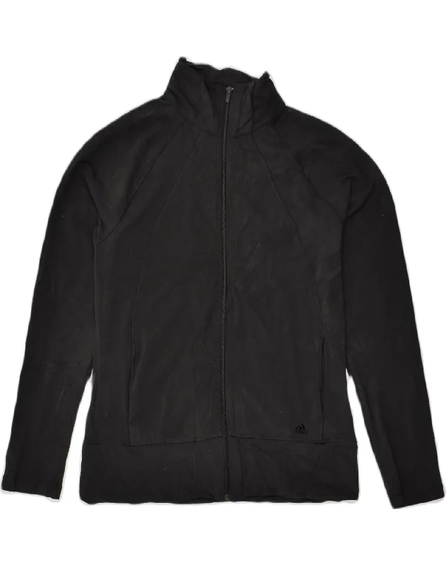 ADIDAS Womens Climalite Tracksuit Top Jacket UK 18 XL Black Polyester Tiered Jacket Buttoned Jacket Zippered Jacket ADIDAS Womens Climalite Tracksuit Top Jacket UK 18 XL Black Polyester Tiered Jacket Buttoned Jacket Zippered Jacket