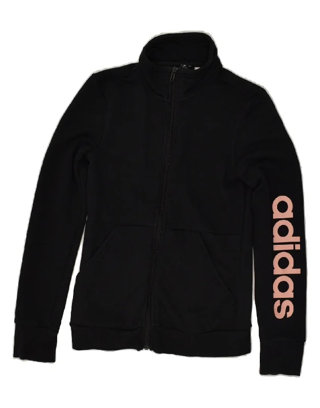 ADIDAS Womens Graphic Tracksuit Top Jacket Size 4/6 XS Black Cotton Mesh Jacket Canvas Jacket Denim Jacket ADIDAS Womens Graphic Tracksuit Top Jacket Size 4/6 XS Black Cotton Mesh Jacket Canvas Jacket Denim Jacket