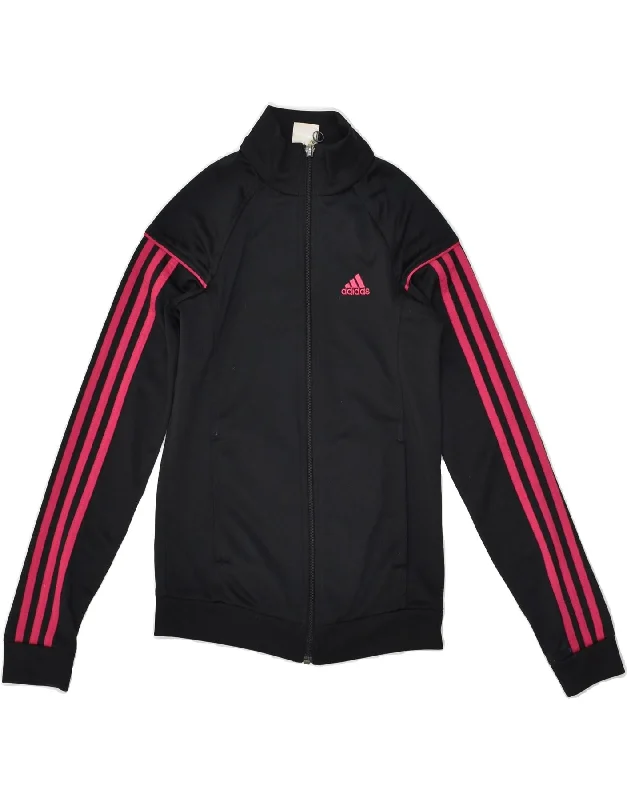 ADIDAS Womens Graphic Tracksuit Top Jacket UK 0-2 2XS Black Polyester Hooded Jacket Caped Jacket Shawl Collar Jacket ADIDAS Womens Graphic Tracksuit Top Jacket UK 0-2 2XS Black Polyester Hooded Jacket Caped Jacket Shawl Collar Jacket