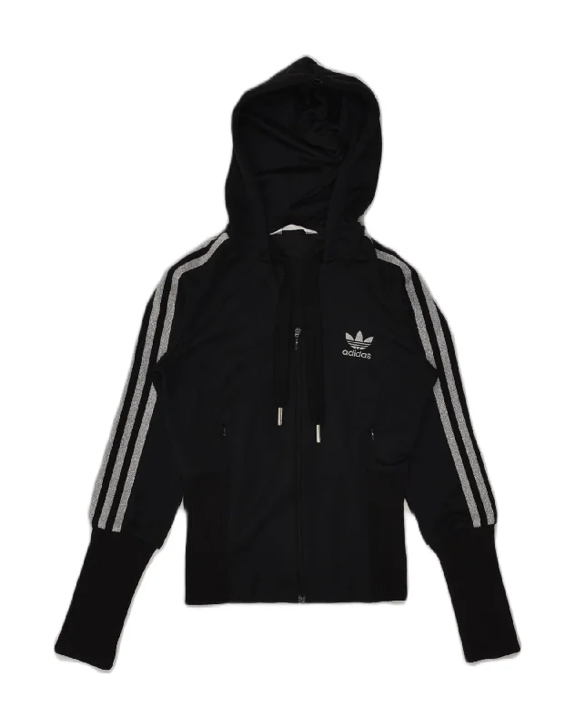ADIDAS Womens Hooded Tracksuit Top Jacket IT 40 Small Black Polyester Nylon Jacket Polyester Jacket Spandex Jacket ADIDAS Womens Hooded Tracksuit Top Jacket IT 40 Small Black Polyester Nylon Jacket Polyester Jacket Spandex Jacket