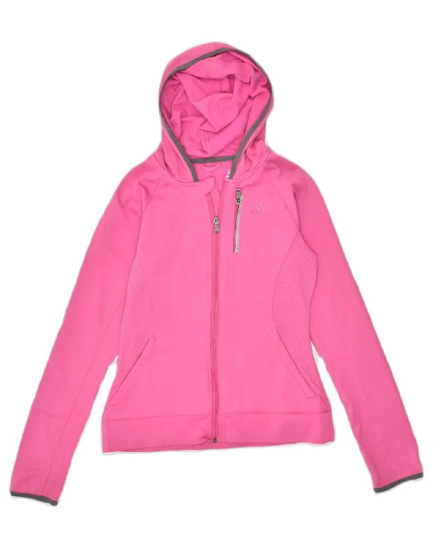 ADIDAS Womens Hooded Tracksuit Top Jacket UK 10 Small Pink Polyester Denim Jacket Leather Jacket Suede Jacket ADIDAS Womens Hooded Tracksuit Top Jacket UK 10 Small Pink Polyester Denim Jacket Leather Jacket Suede Jacket