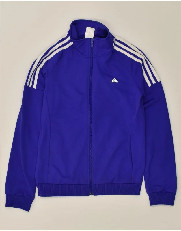 ADIDAS Womens Loose Fit Tracksuit Top Jacket UK 4/6 XS Blue Polyester Chenille Fabric Brocade Fabric Lace Fabric ADIDAS Womens Loose Fit Tracksuit Top Jacket UK 4/6 XS Blue Polyester Chenille Fabric Brocade Fabric Lace Fabric