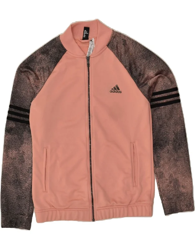 ADIDAS Womens Tracksuit Top Jacket UK 12-14 Medium Pink Colourblock Front Pockets Side Pockets Patch Pockets ADIDAS Womens Tracksuit Top Jacket UK 12-14 Medium Pink Colourblock Front Pockets Side Pockets Patch Pockets