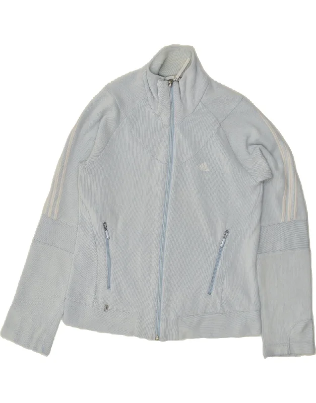ADIDAS Womens Tracksuit Top Jacket UK 12 Medium Blue Cotton Collared Jacket Crew Neck Jacket Turtle Neck Jacket ADIDAS Womens Tracksuit Top Jacket UK 12 Medium Blue Cotton Collared Jacket Crew Neck Jacket Turtle Neck Jacket