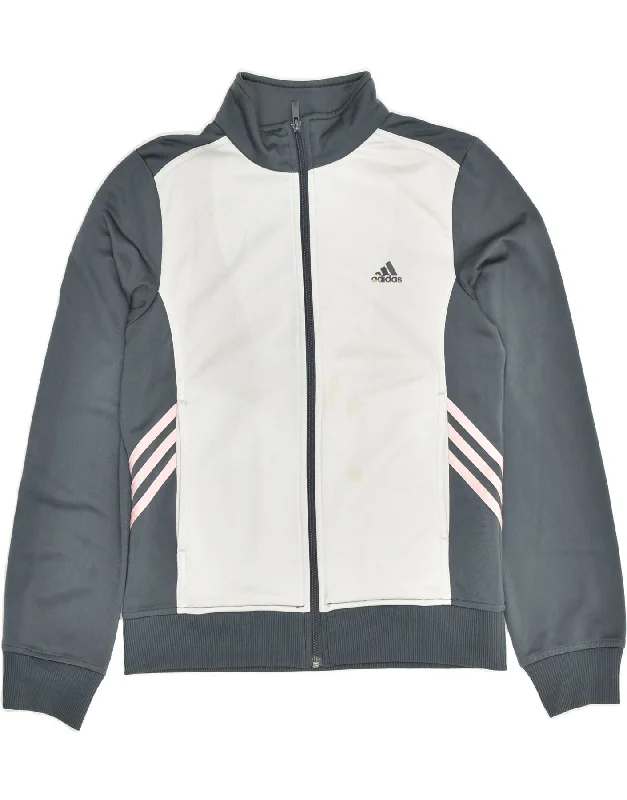 ADIDAS Womens Tracksuit Top Jacket UK 12 Medium Grey Colourblock Polyester Quilted Jacket Puffer Jacket Insulated Jacket ADIDAS Womens Tracksuit Top Jacket UK 12 Medium Grey Colourblock Polyester Quilted Jacket Puffer Jacket Insulated Jacket