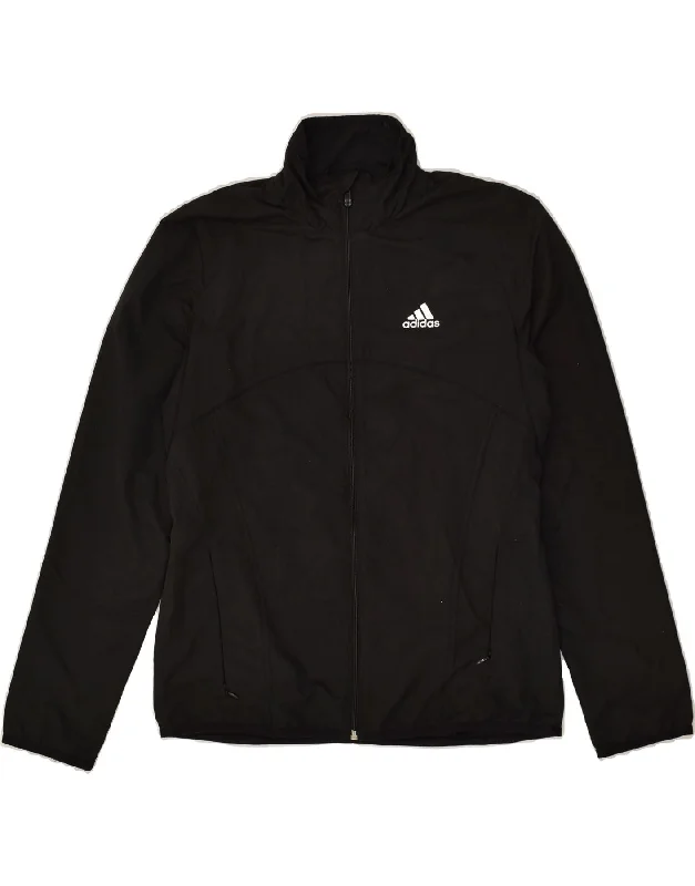 ADIDAS Womens Tracksuit Top Jacket UK 14 Medium Black Polyester Collared Jacket Crew Neck Jacket Turtle Neck Jacket ADIDAS Womens Tracksuit Top Jacket UK 14 Medium Black Polyester Collared Jacket Crew Neck Jacket Turtle Neck Jacket