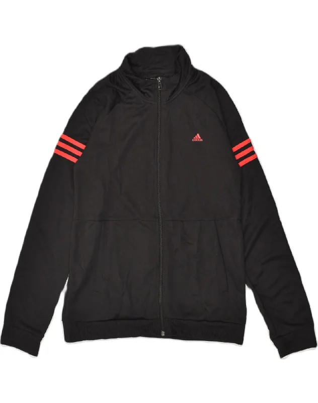 ADIDAS Womens Tracksuit Top Jacket UK 16/18 Large Black Polyester Stand-Up Collar Roll-Neck Collar Turtle Neck ADIDAS Womens Tracksuit Top Jacket UK 16/18 Large Black Polyester Stand-Up Collar Roll-Neck Collar Turtle Neck