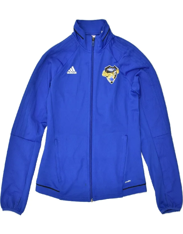ADIDAS Womens Tracksuit Top Jacket UK 8/10 Small Blue Polyester Herringbone Jacket Houndstooth Jacket Plaid Jacket ADIDAS Womens Tracksuit Top Jacket UK 8/10 Small Blue Polyester Herringbone Jacket Houndstooth Jacket Plaid Jacket