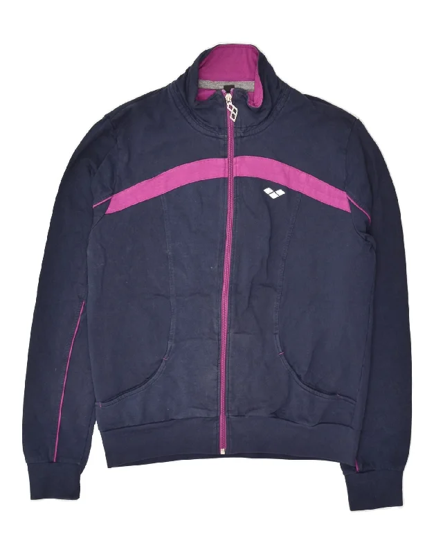 ARENA Womens Tracksuit Top Jacket UK 16 Large Navy Blue Belted Jacket Elasticated Jacket Padded Jacket ARENA Womens Tracksuit Top Jacket UK 16 Large Navy Blue Belted Jacket Elasticated Jacket Padded Jacket