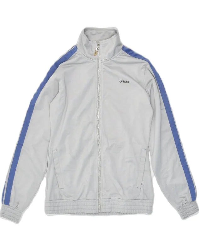 ASICS Womens Tracksuit Top Jacket UK 10 Small Grey Polyester Toggled Jacket Drawstring Jacket Belted Jacket ASICS Womens Tracksuit Top Jacket UK 10 Small Grey Polyester Toggled Jacket Drawstring Jacket Belted Jacket