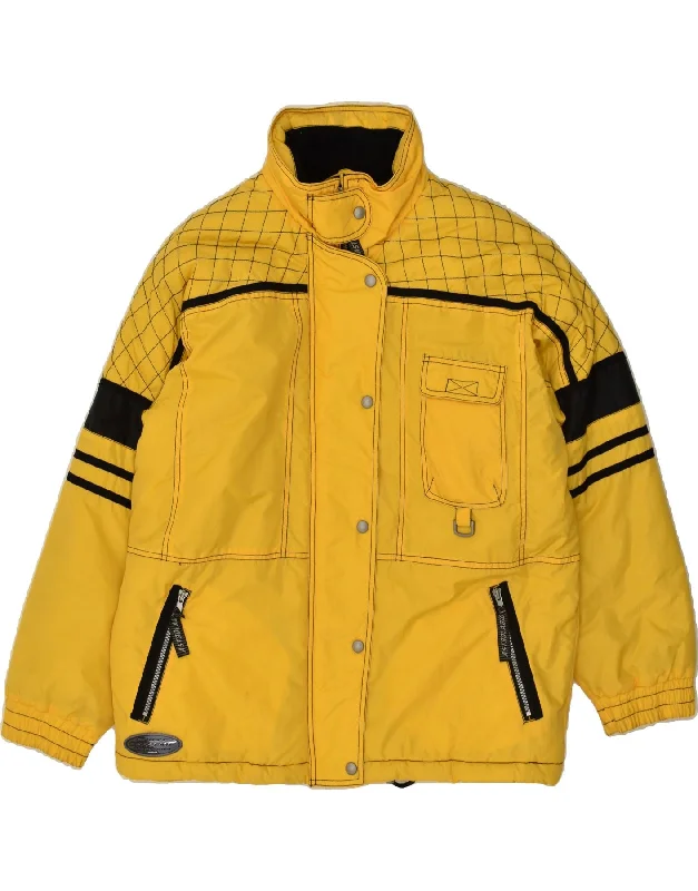 ASTROLABIO Womens Ski Jacket EU 46 XL Yellow Polyamide Plaid Jacket Tartan Jacket Houndstooth Jacket ASTROLABIO Womens Ski Jacket EU 46 XL Yellow Polyamide Plaid Jacket Tartan Jacket Houndstooth Jacket