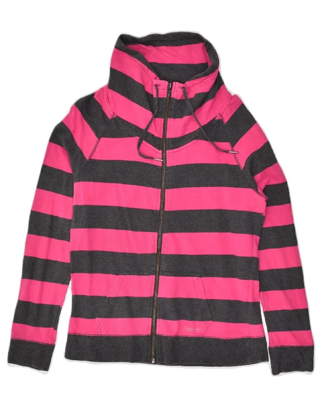 CALVIN KLEIN Womens Tracksuit Top Jacket UK 16 Large Pink Striped Cotton Rayon Fabric Velvet Fabric Corduroy Fabric CALVIN KLEIN Womens Tracksuit Top Jacket UK 16 Large Pink Striped Cotton Rayon Fabric Velvet Fabric Corduroy Fabric