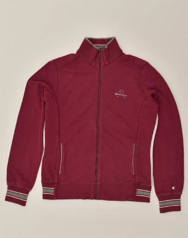 CHAMPION Womens Heritage Fit Tracksuit Top Jacket UK 14 Medium Burgundy Belted Jacket Elasticated Jacket Padded Jacket CHAMPION Womens Heritage Fit Tracksuit Top Jacket UK 14 Medium Burgundy Belted Jacket Elasticated Jacket Padded Jacket