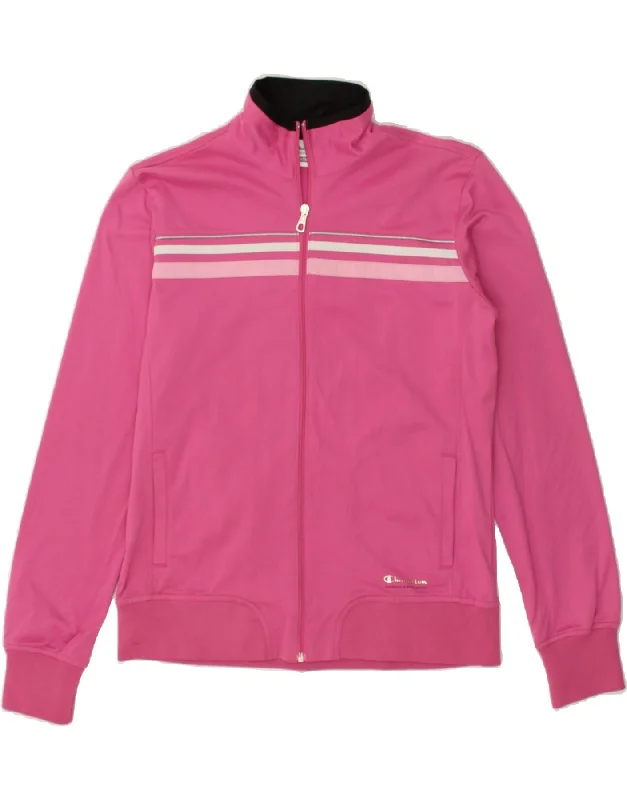 CHAMPION Womens Herritage Fit Tracksuit Top Jacket UK 16 Large Pink Cotton Jacket Linen Jacket Terry Jacket CHAMPION Womens Herritage Fit Tracksuit Top Jacket UK 16 Large Pink Cotton Jacket Linen Jacket Terry Jacket