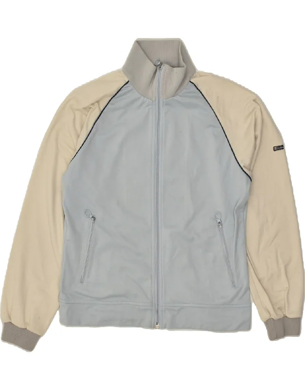 CHAMPION Womens Tracksuit Top Jacket UK 10 Small Blue Colourblock Tiered Jacket Buttoned Jacket Zippered Jacket CHAMPION Womens Tracksuit Top Jacket UK 10 Small Blue Colourblock Tiered Jacket Buttoned Jacket Zippered Jacket