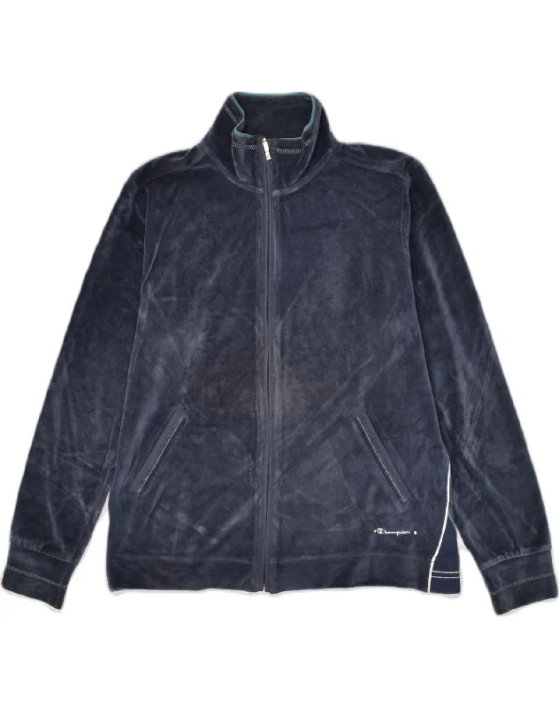 CHAMPION Womens Tracksuit Top Jacket UK 16 Large Blue Cotton Chenille Fabric Brocade Fabric Lace Fabric CHAMPION Womens Tracksuit Top Jacket UK 16 Large Blue Cotton Chenille Fabric Brocade Fabric Lace Fabric