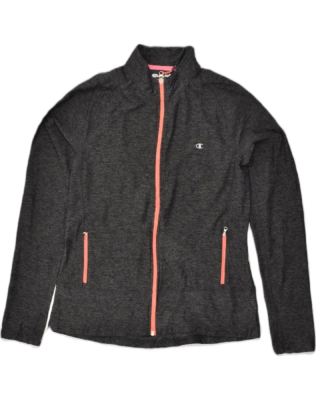 CHAMPION Womens Tracksuit Top Jacket UK 16 Large Grey Polyester Striped Jacket Polka Dot Jacket Floral Jacket CHAMPION Womens Tracksuit Top Jacket UK 16 Large Grey Polyester Striped Jacket Polka Dot Jacket Floral Jacket