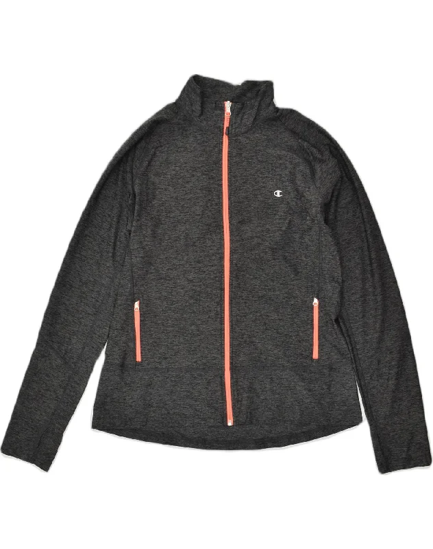 CHAMPION Womens Tracksuit Top Jacket UK 16 Large Grey Polyester Nylon Fabric Polyester Fabric Spandex Fabric CHAMPION Womens Tracksuit Top Jacket UK 16 Large Grey Polyester Nylon Fabric Polyester Fabric Spandex Fabric