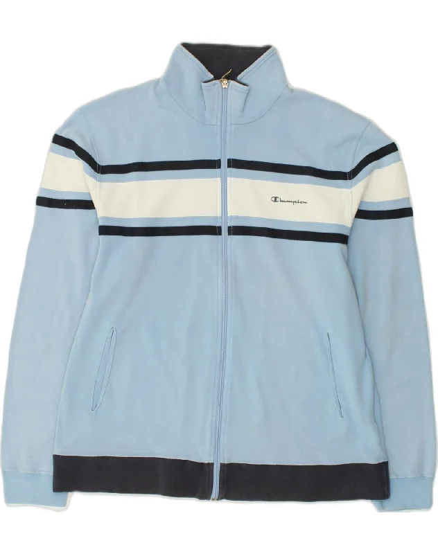 CHAMPION Womens Tracksuit Top Jacket UK 18 XL Blue Colourblock Cotton Wool Jacket Cashmere Jacket Tweed Jacket CHAMPION Womens Tracksuit Top Jacket UK 18 XL Blue Colourblock Cotton Wool Jacket Cashmere Jacket Tweed Jacket