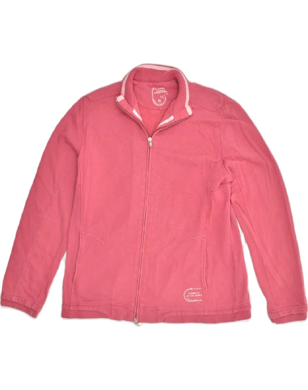 CHAMPION Womens Tracksuit Top Jacket UK 18 XL Pink Cotton Knit Jacket Woven Jacket Fleece Jacket CHAMPION Womens Tracksuit Top Jacket UK 18 XL Pink Cotton Knit Jacket Woven Jacket Fleece Jacket
